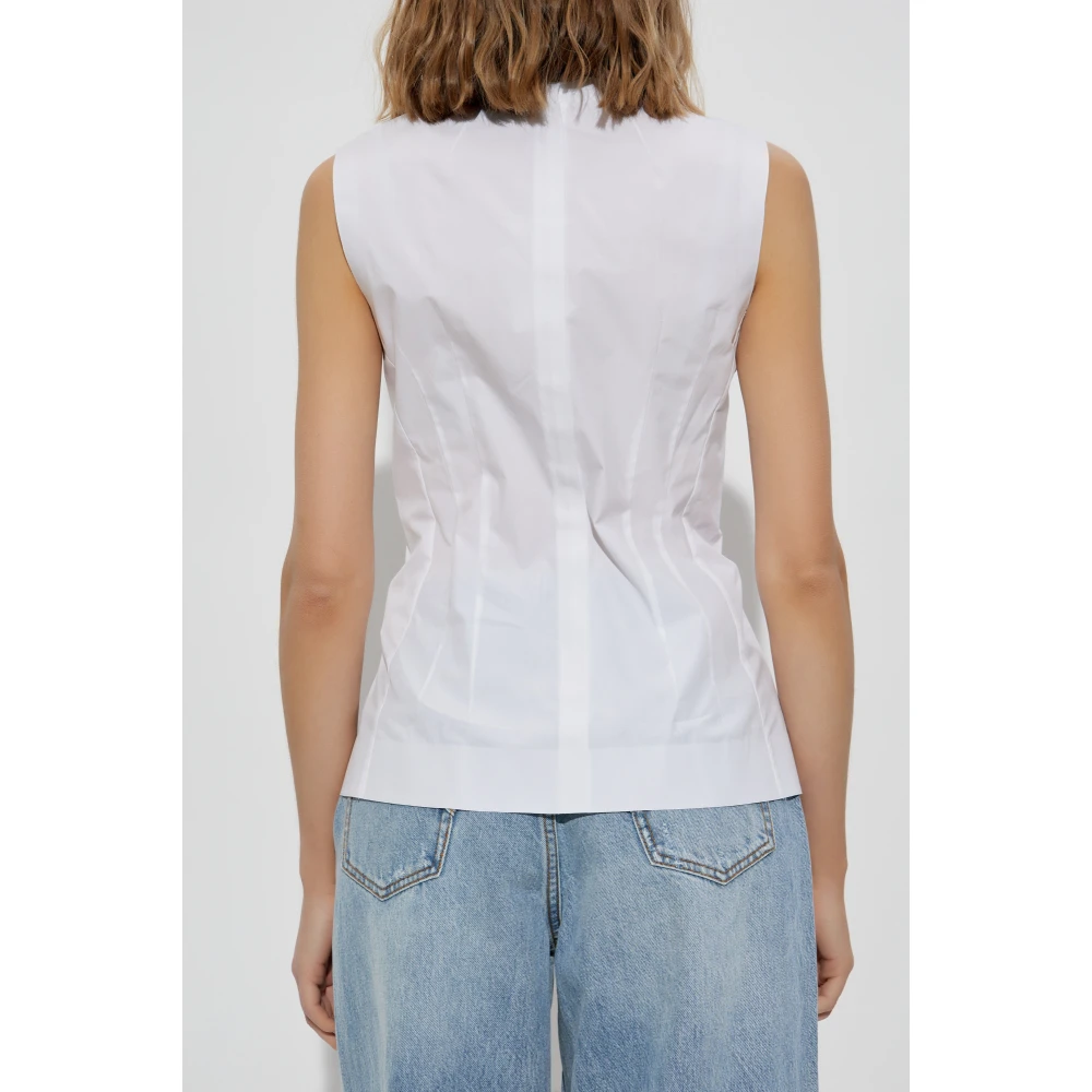 TORY BURCH Mouwloze top White Dames