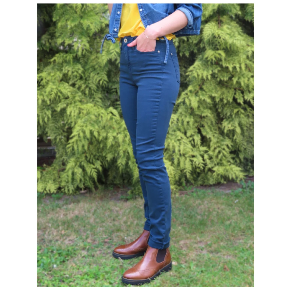 Denim Studio Slim Fit Claire Broek Blue Dames