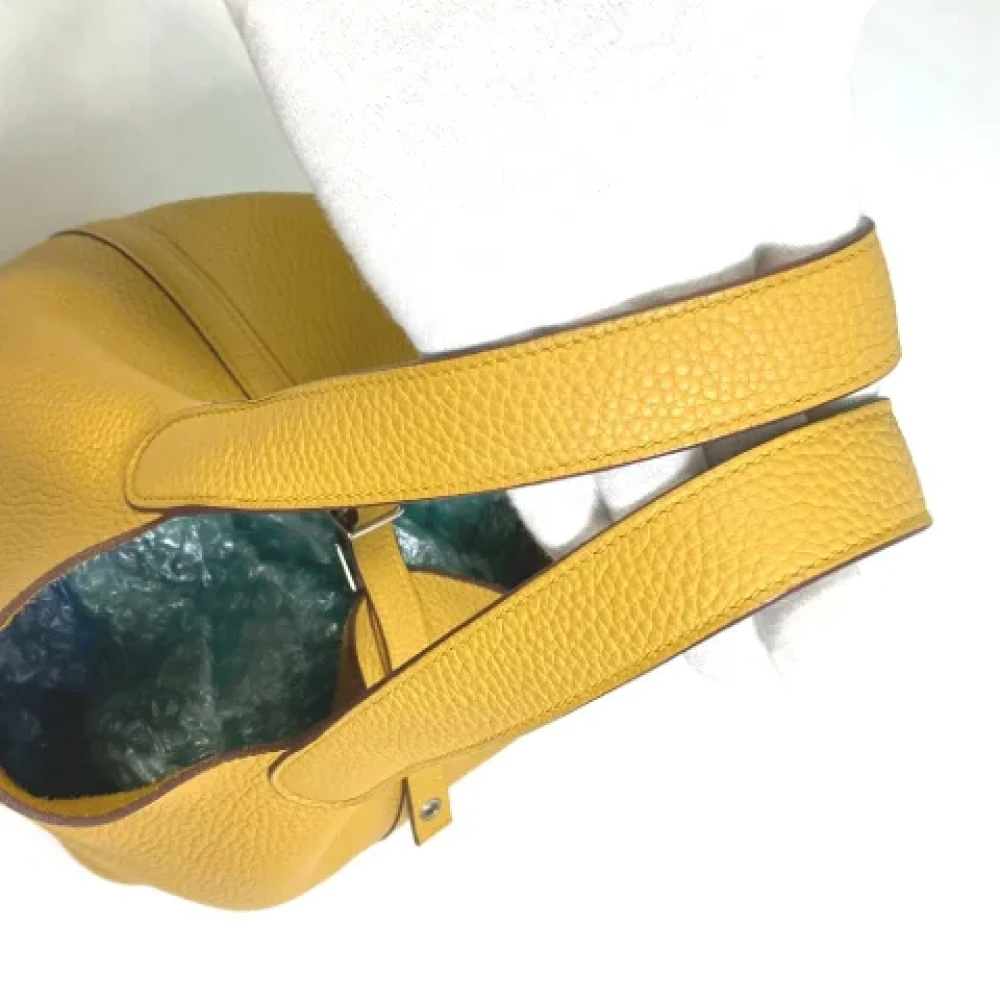 Hermès Vintage Pre-owned Leather handbags Yellow Dames