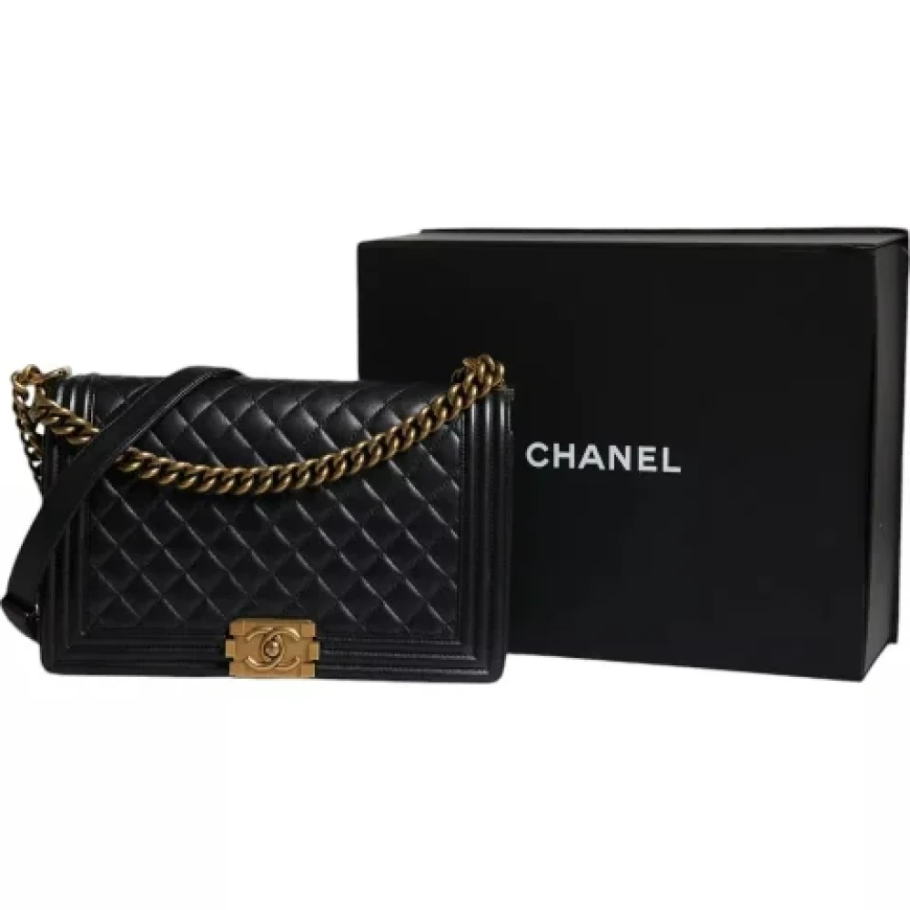 Chanel Vintage Pre-owned Leather chanel-bags Black Dames