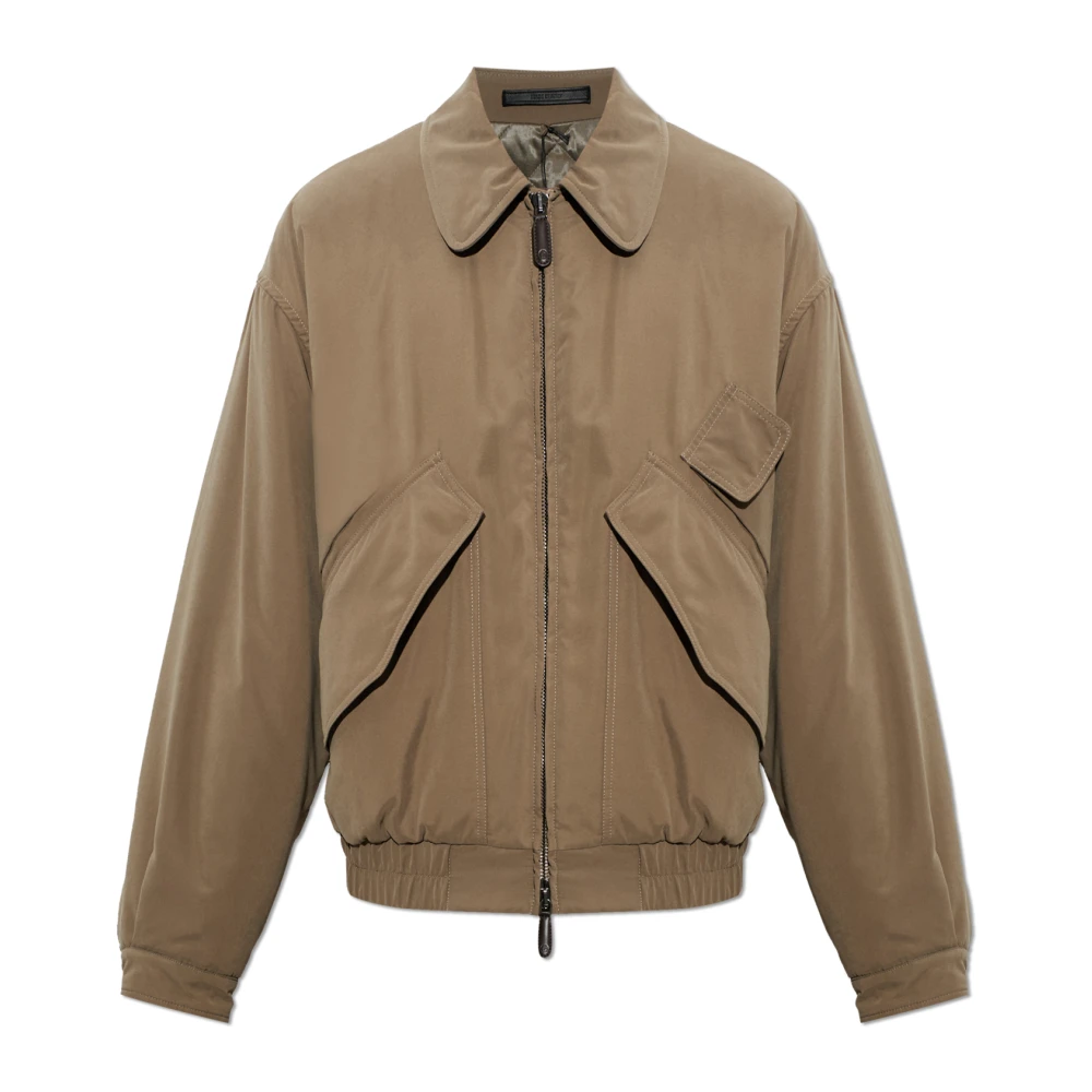 Giorgio Armani Uomo Marrone - Giacca Imbottita Con Collo - Jackets - M