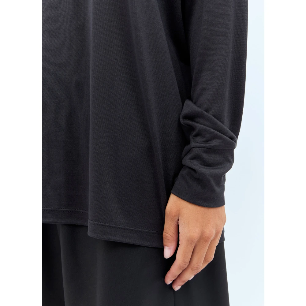 The Row Zijden Jersey Crewneck T-shirt Black Dames