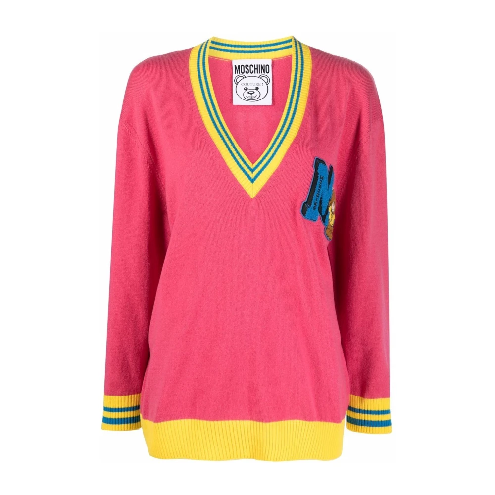 Moschino Casual Roze Kasjmier Katoen Trui Pink Dames