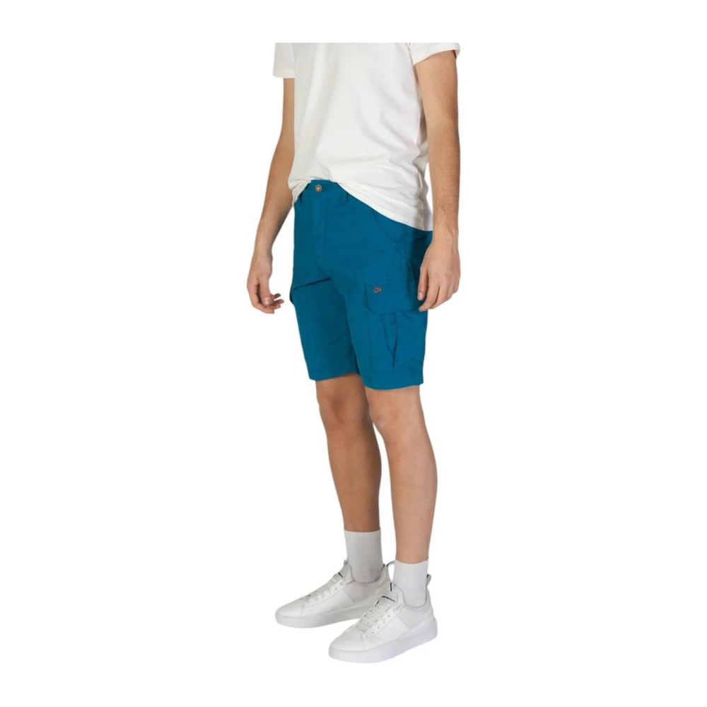 Napapijri Bermuda Katoenen Shorts Herfst Winter Collectie Blue Heren