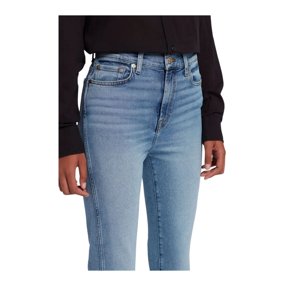 7 For All Mankind Slim Kick Flare Jeans Blue Dames