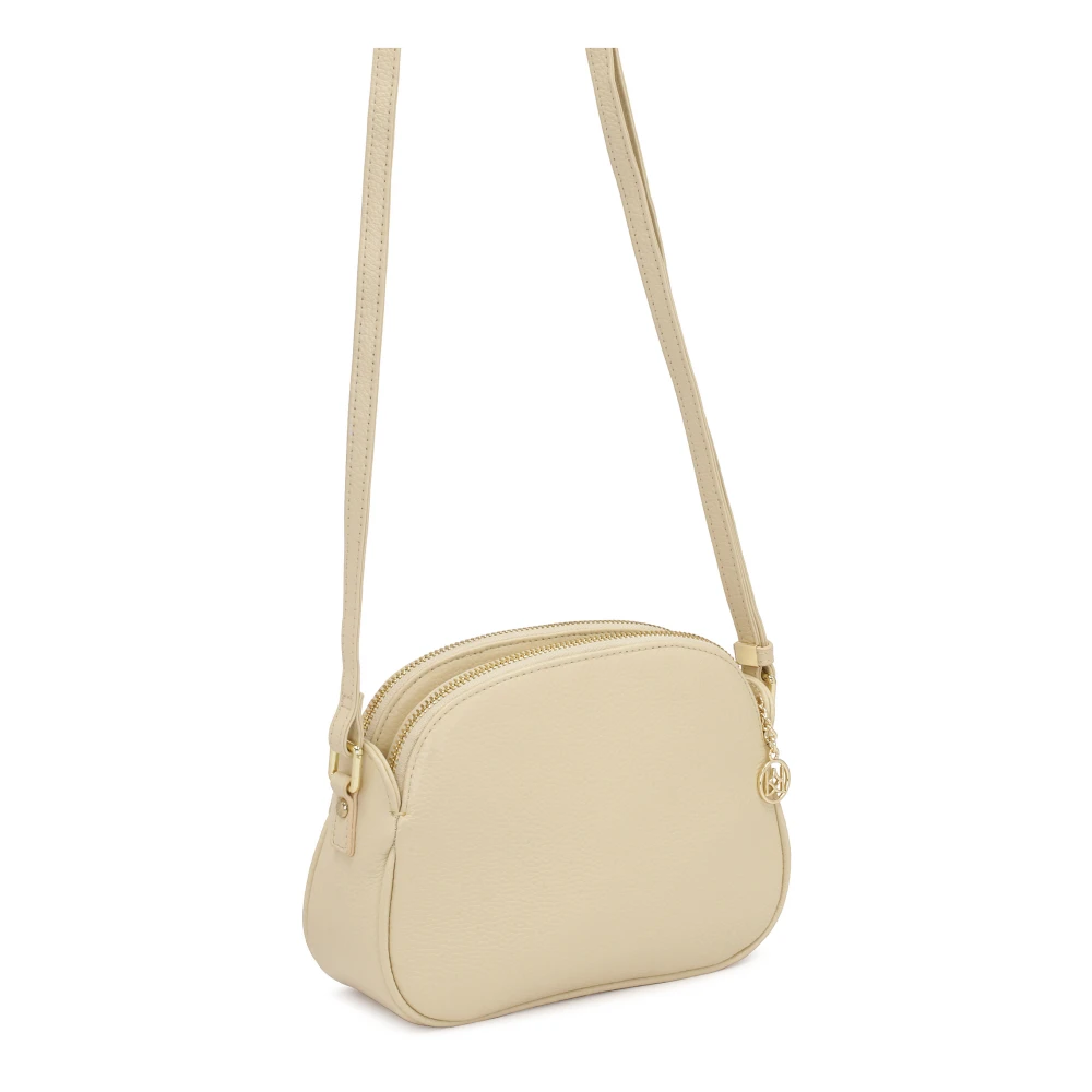 Kazar Minimalistische beige handtas met lange band Beige Dames