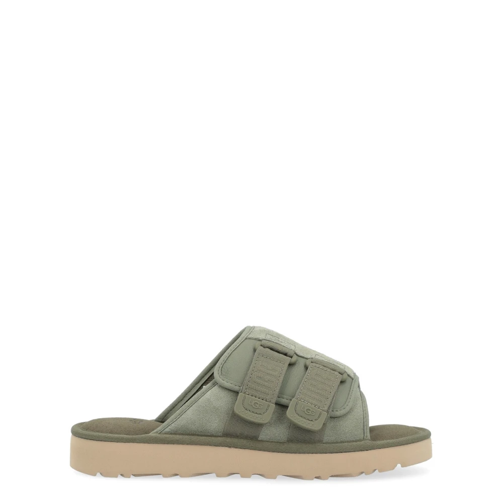 Ugg Men's Green Sliders, 7 Uk, Suede Strap Sandal