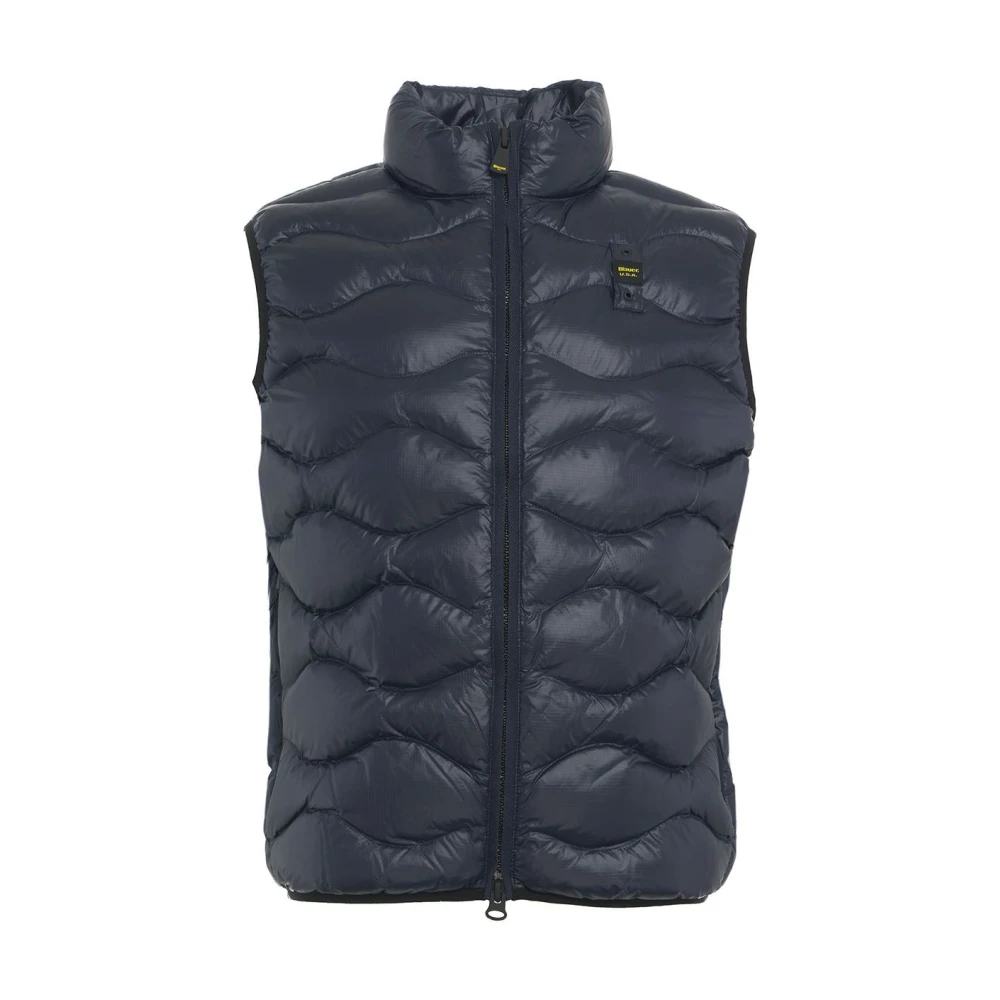 Blauer Blauwe Gewatteerde Vest Aw24 Blue Heren