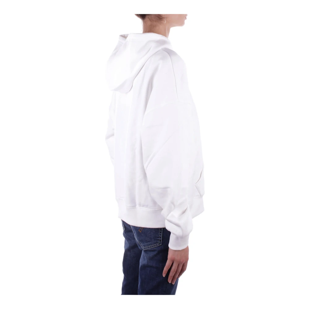 Guess Witte Hoodie met Logo Zak White Dames