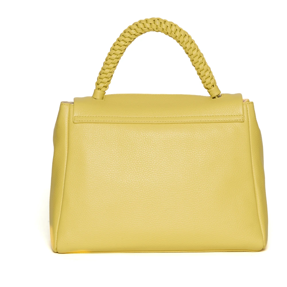 Orciani Gele leren schoudertas Sveva Yellow Dames