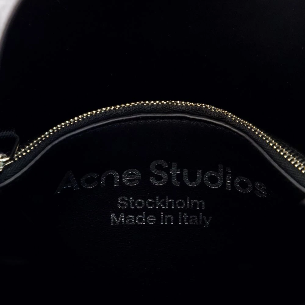 Acne Studios Zwarte Leren Mini Crossbody Tas Black Dames