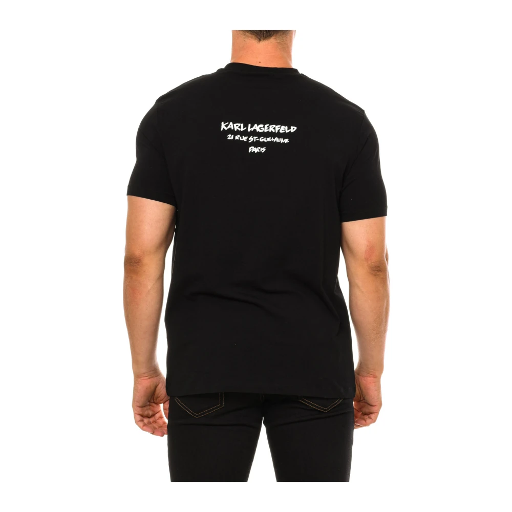 Karl Lagerfeld Klassieke stijl T-shirt met korte mouwen Black Heren