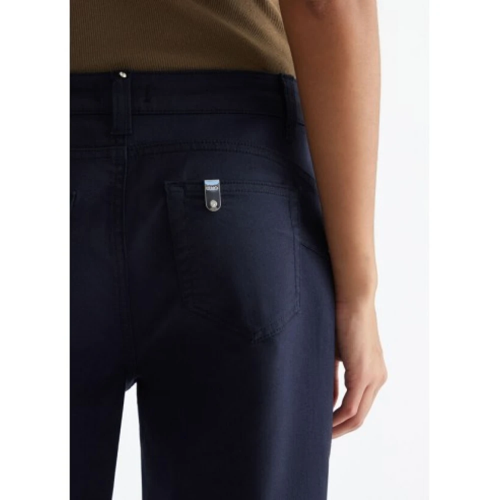 Liu Jo Blauwe Flared Bottom Up Broek Blue Dames