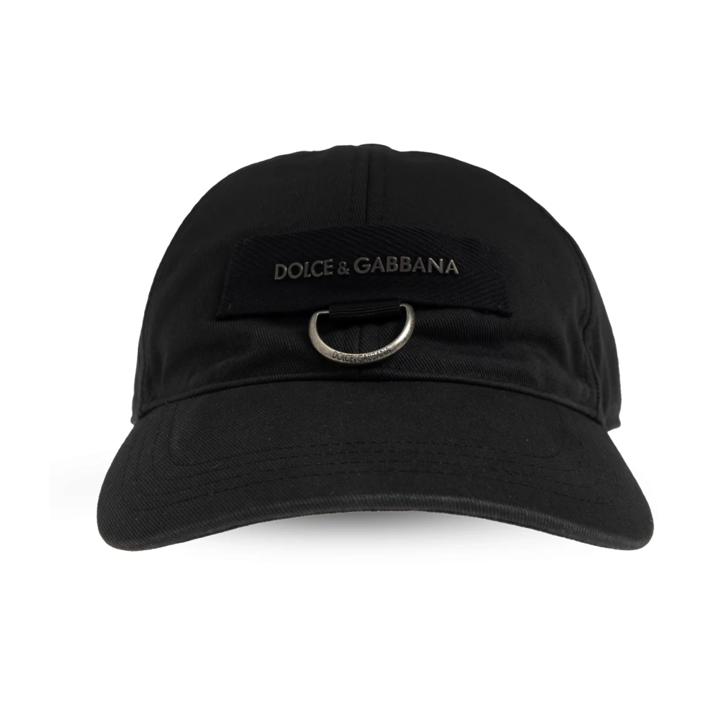 Dolce & Gabbana Men's Black Ring Baseball Cap - Hats & Caps - One Size - Accessories