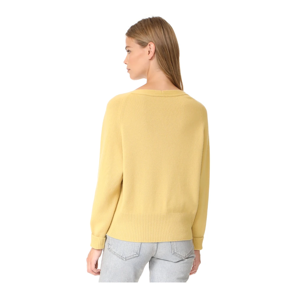Vince Mosterd Boatneck Jumper Yellow Dames