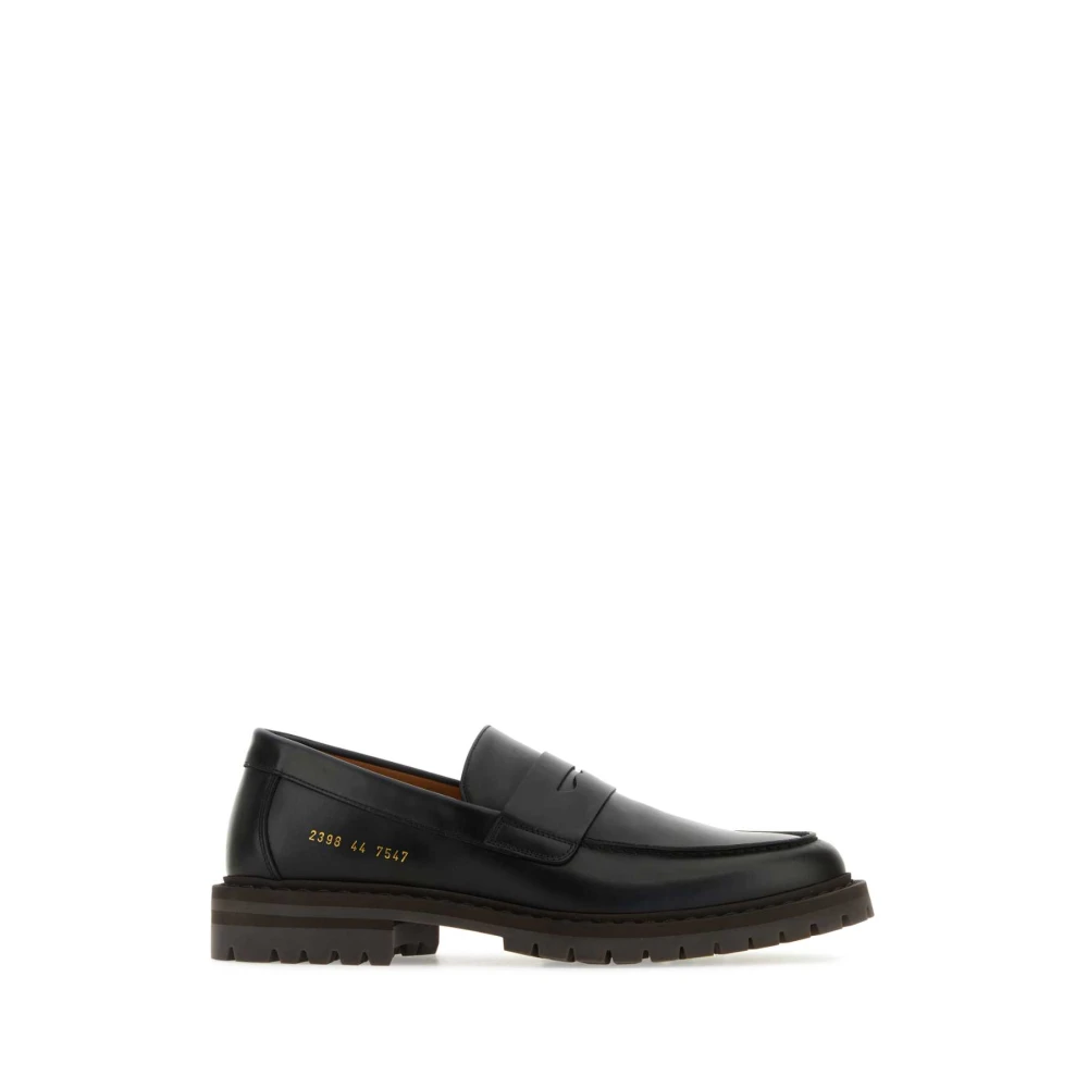 Common Projects Zwarte leren loafers Stijlvol en comfortabel Black Heren