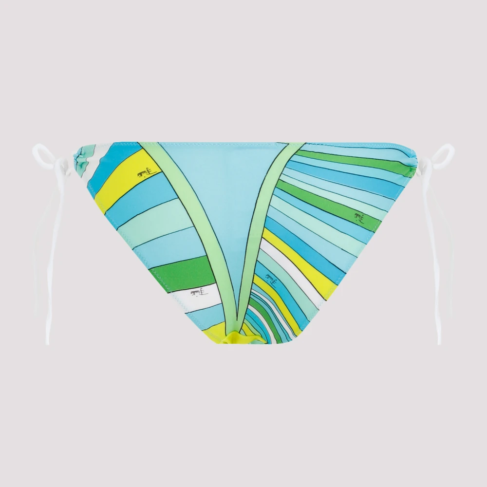 EMILIO PUCCI Blauwe Zwemkleding Bikini Handtekening Iride Multicolor Dames
