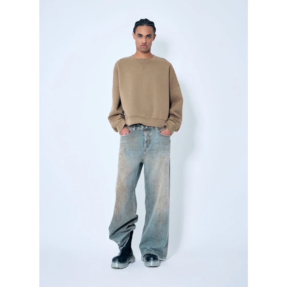 Entire Studios Katoenen Fleece Crewneck Sweatshirt Brown Heren