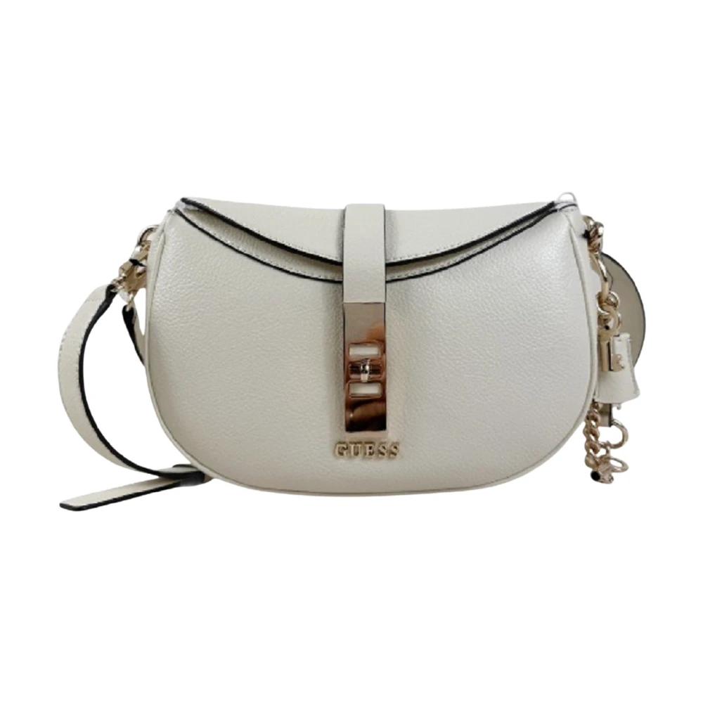 Guess Women's White Cross Body Bags, One Size, Brooke Charm Shoulder Bag