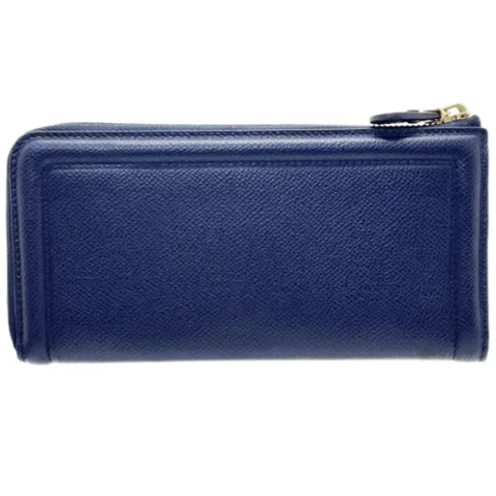 Salvatore Ferragamo Pre-owned Leather wallets Blue Dames