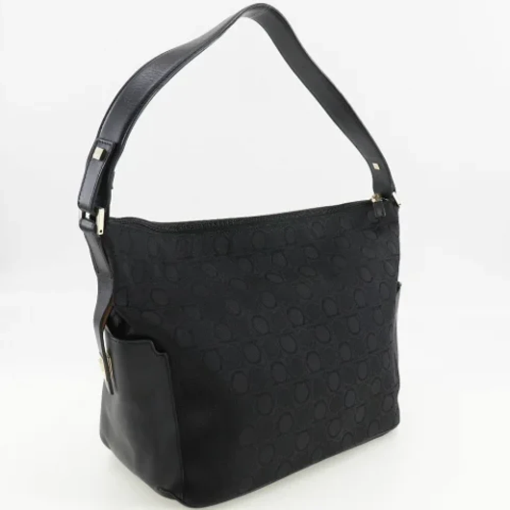 Salvatore Ferragamo Pre-owned Fabric shoulder-bags Black Dames