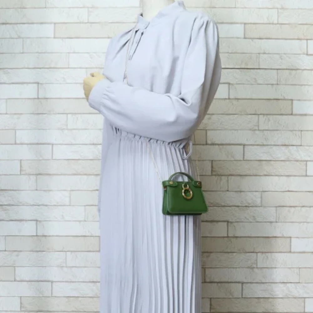 Fendi Vintage Pre-owned Leather handbags Green Dames