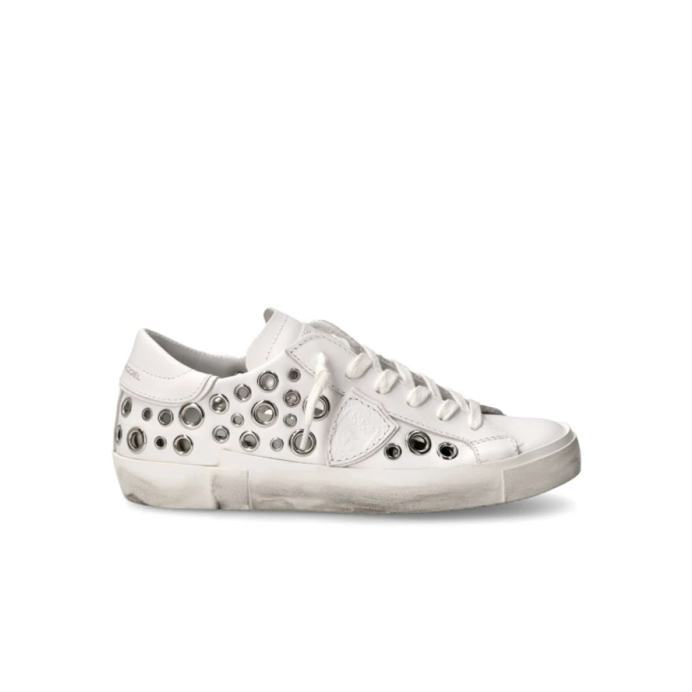 Philippe Model Women's White Perforated Leather Trainers