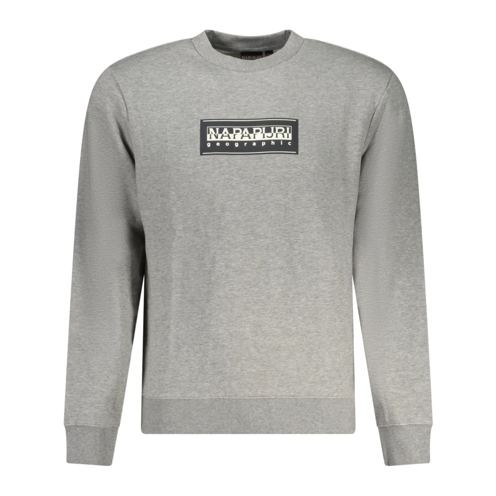 Napapijri Grijze trui met lange mouwen en print Gray Heren