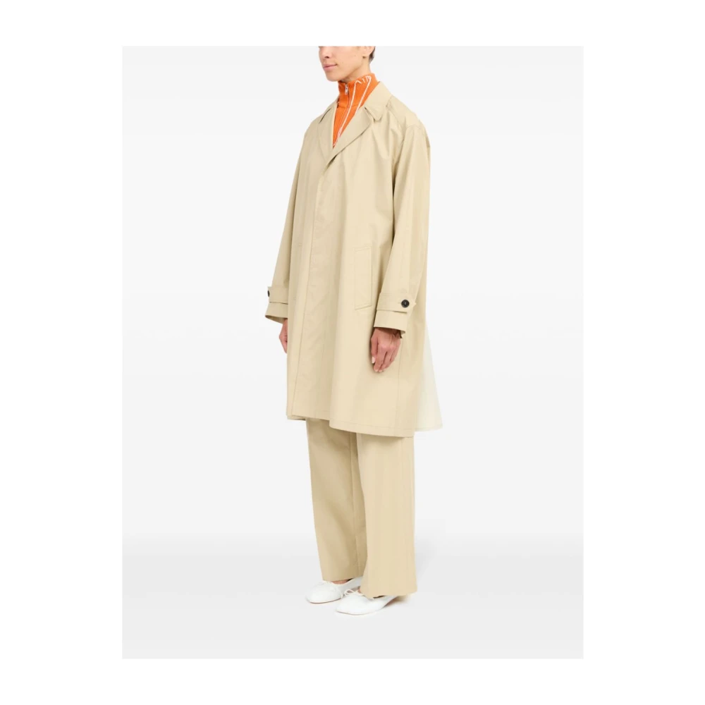 MM6 Maison Margiela Klassieke enkelrijdige jas Beige Dames