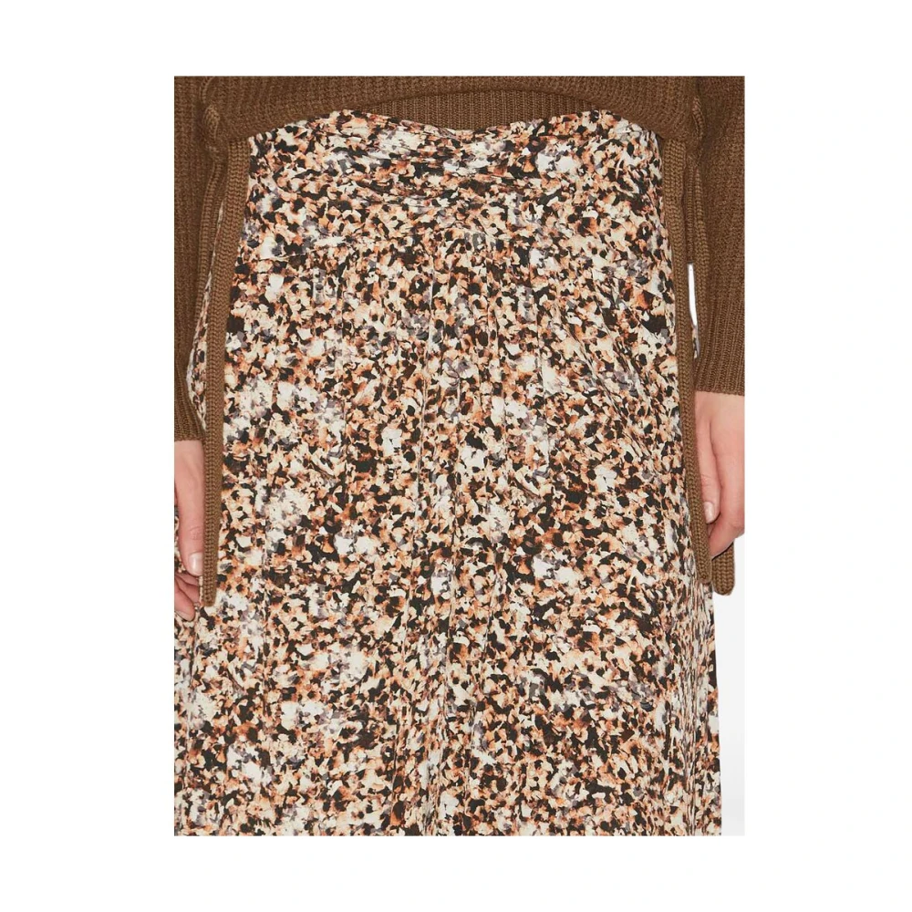 Isabel marant Bruine Abstract Patroon Zijde Mix Rok Brown Dames