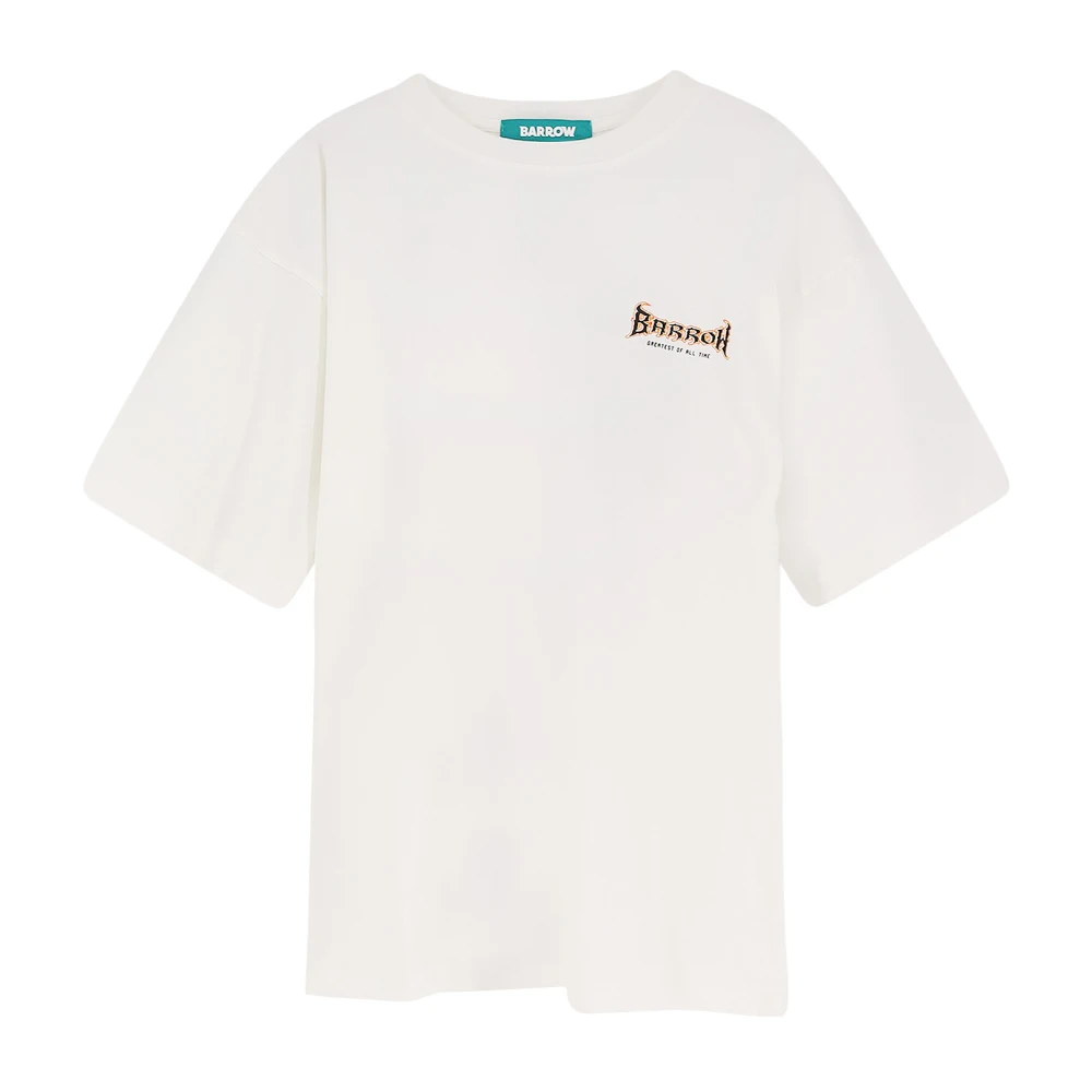 Barrow White Crew-Neck Short Sleeve T-Shirt - Male - T-Shirts - Xl - Tops