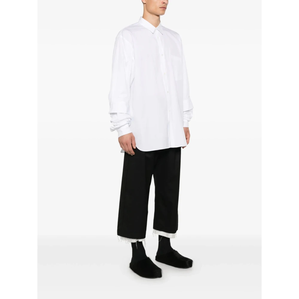 Comme des Garçons Cut-Out Double-Sleeves Overhemd White Heren