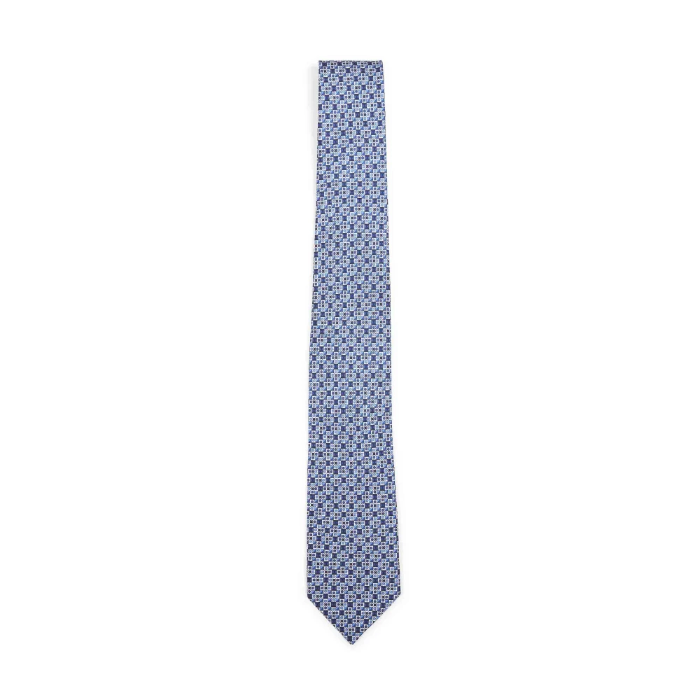 Ferragamo Men's Multicolor Gancini Jacquard Tie - Ties - One Size - Accessories