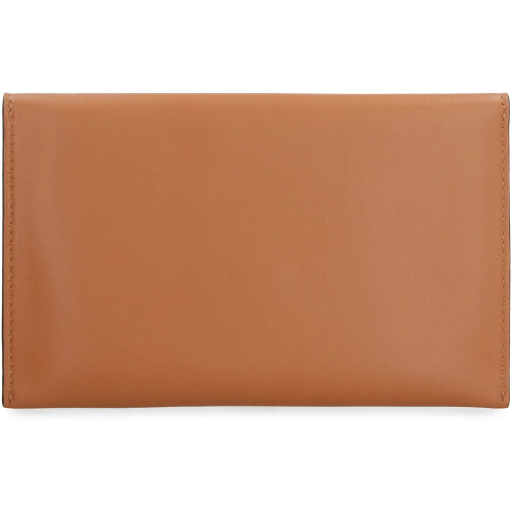 ETRO Platte leren etui met Pegaso-detail Brown Dames