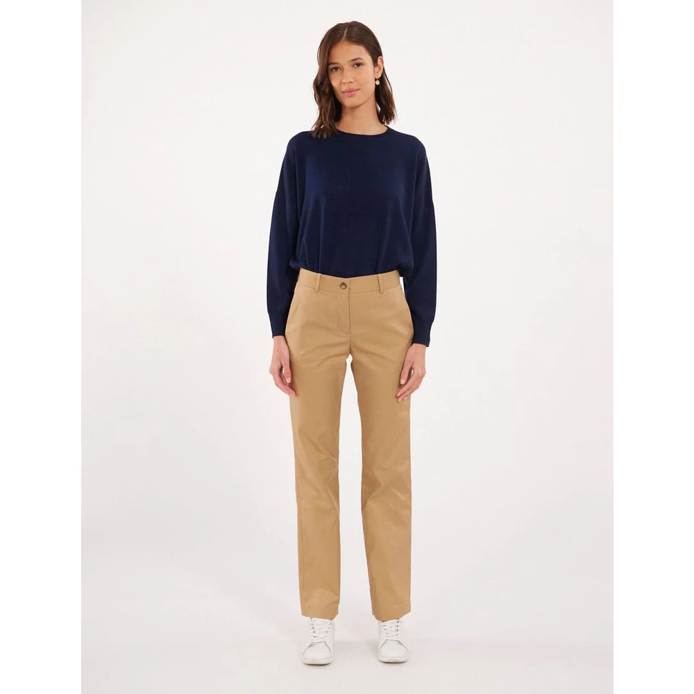Ines De La Fressange Paris Elegante Beige Broek Beige Dames