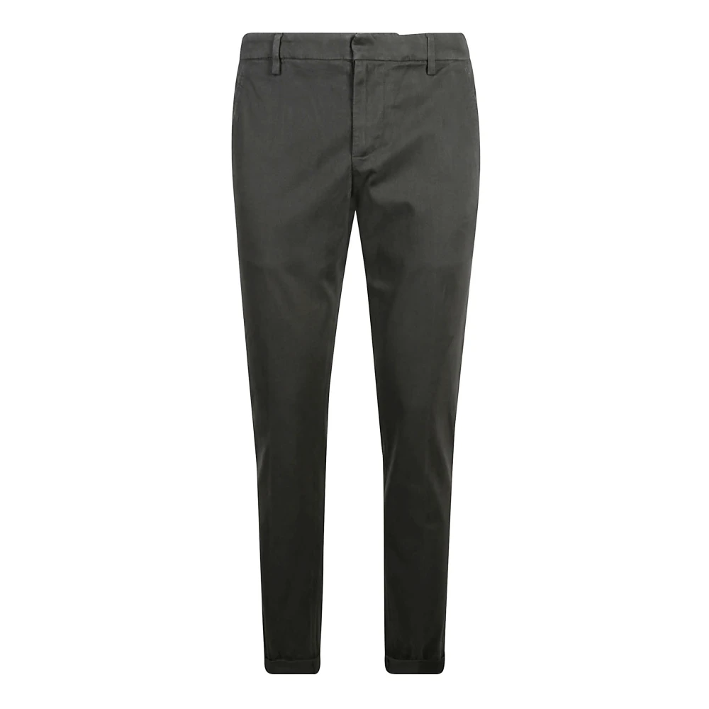 Dondup Men's Gray Chinos, W28, Slim Chino Trousers In Gaubert Style