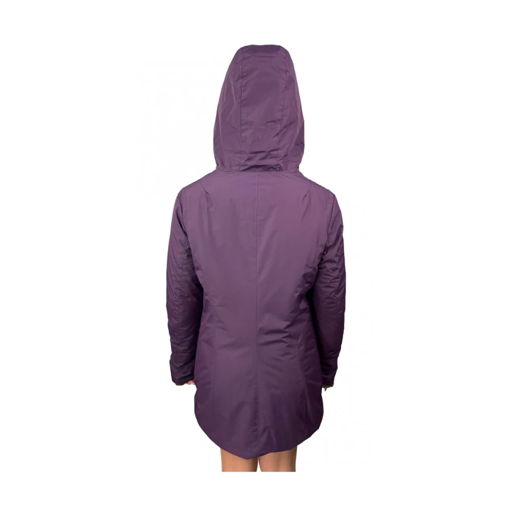 Suns Paarse Marmeren Hoodie Bontjas Purple Dames