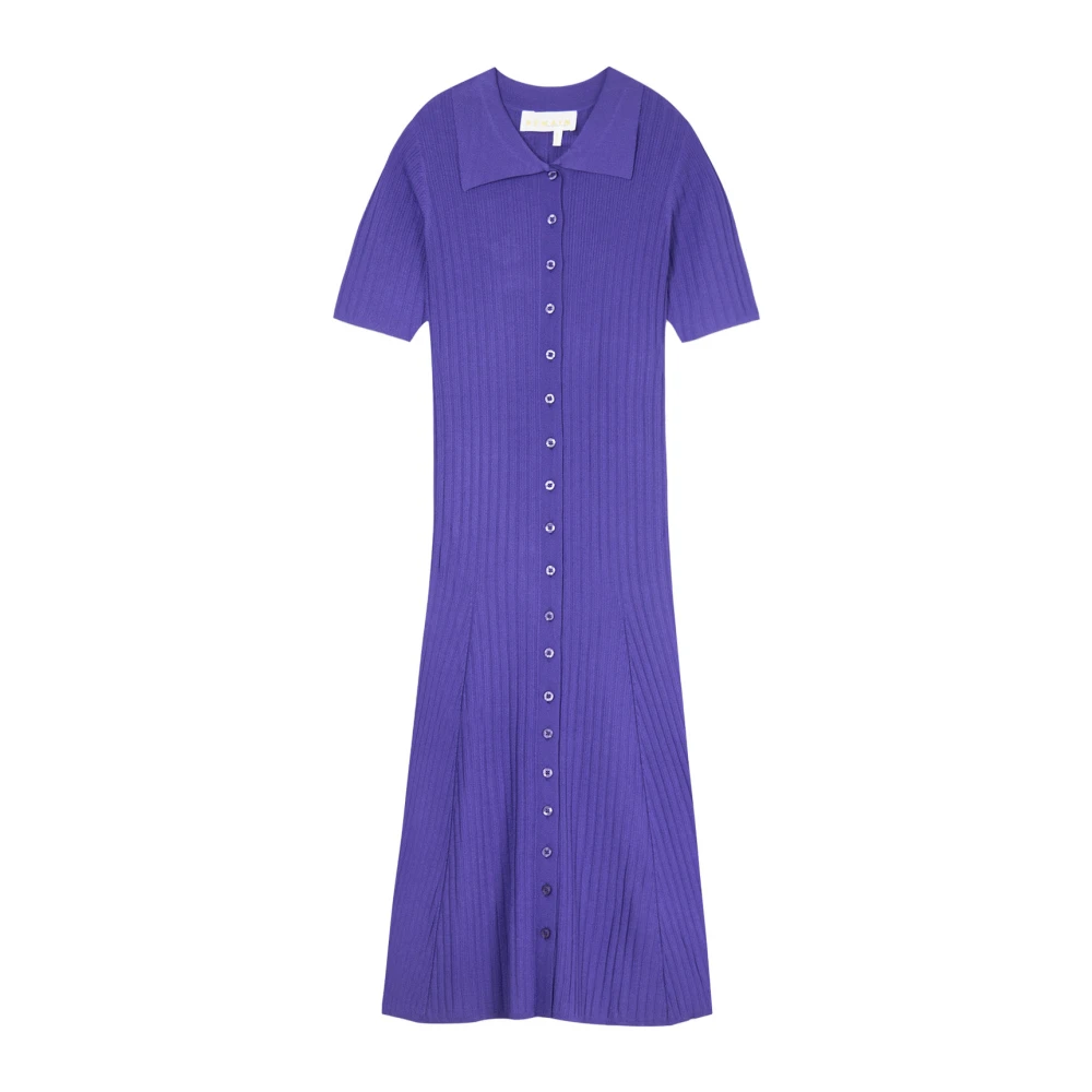 Remain Birger Christensen Ella Gebreide Midi Jurk Purple Dames