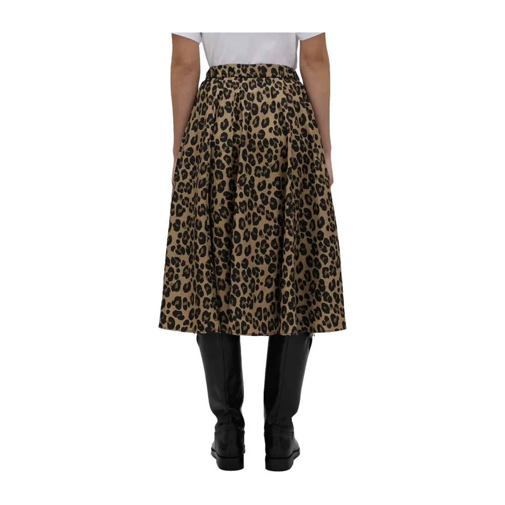 Aspesi Wehi Luipaardprint Flared Rok Multicolor Dames