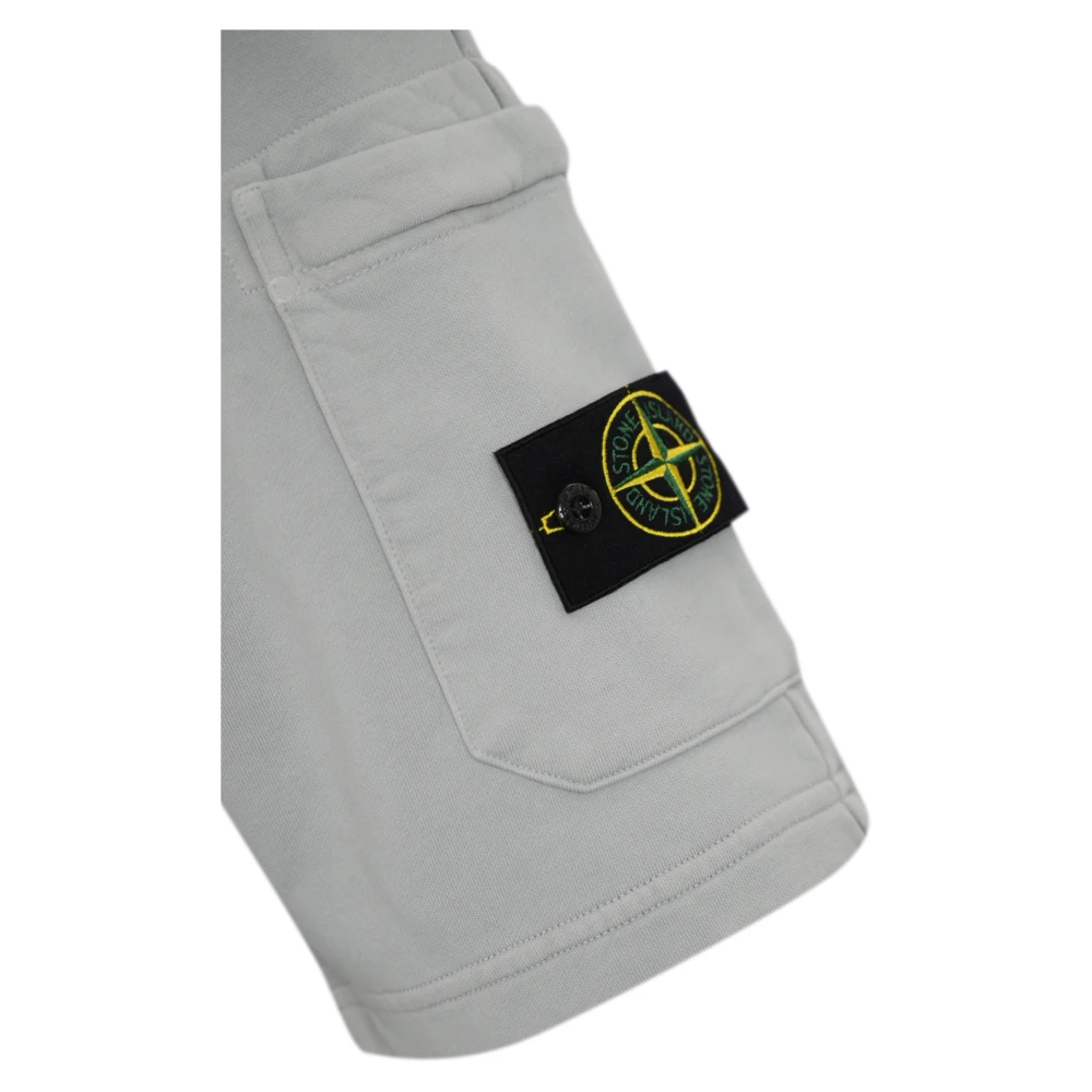 Stone Island Grijze Katoenen Bermuda Shorts Gray Heren