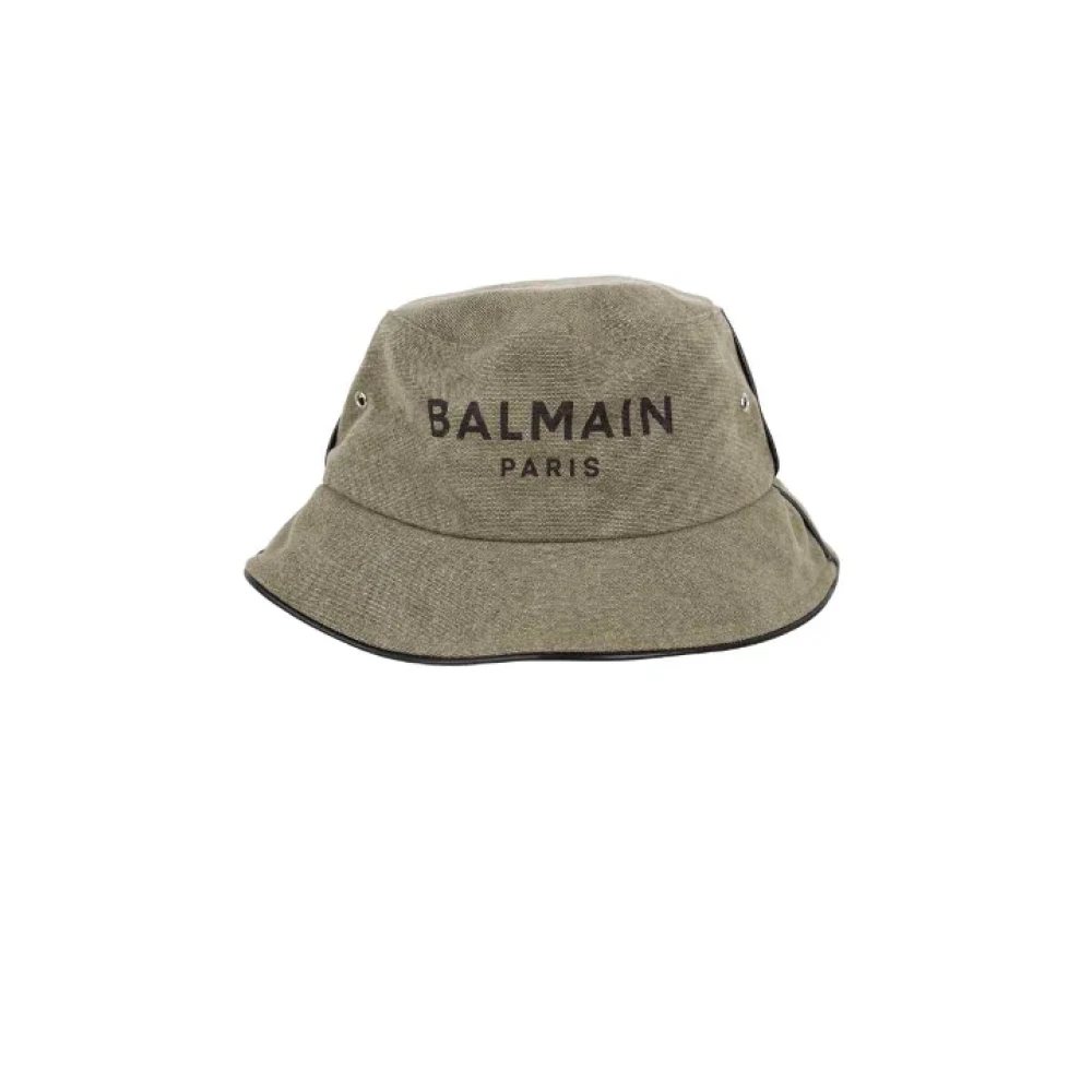 Balmain Pre-owned Cotton hats Green Dames