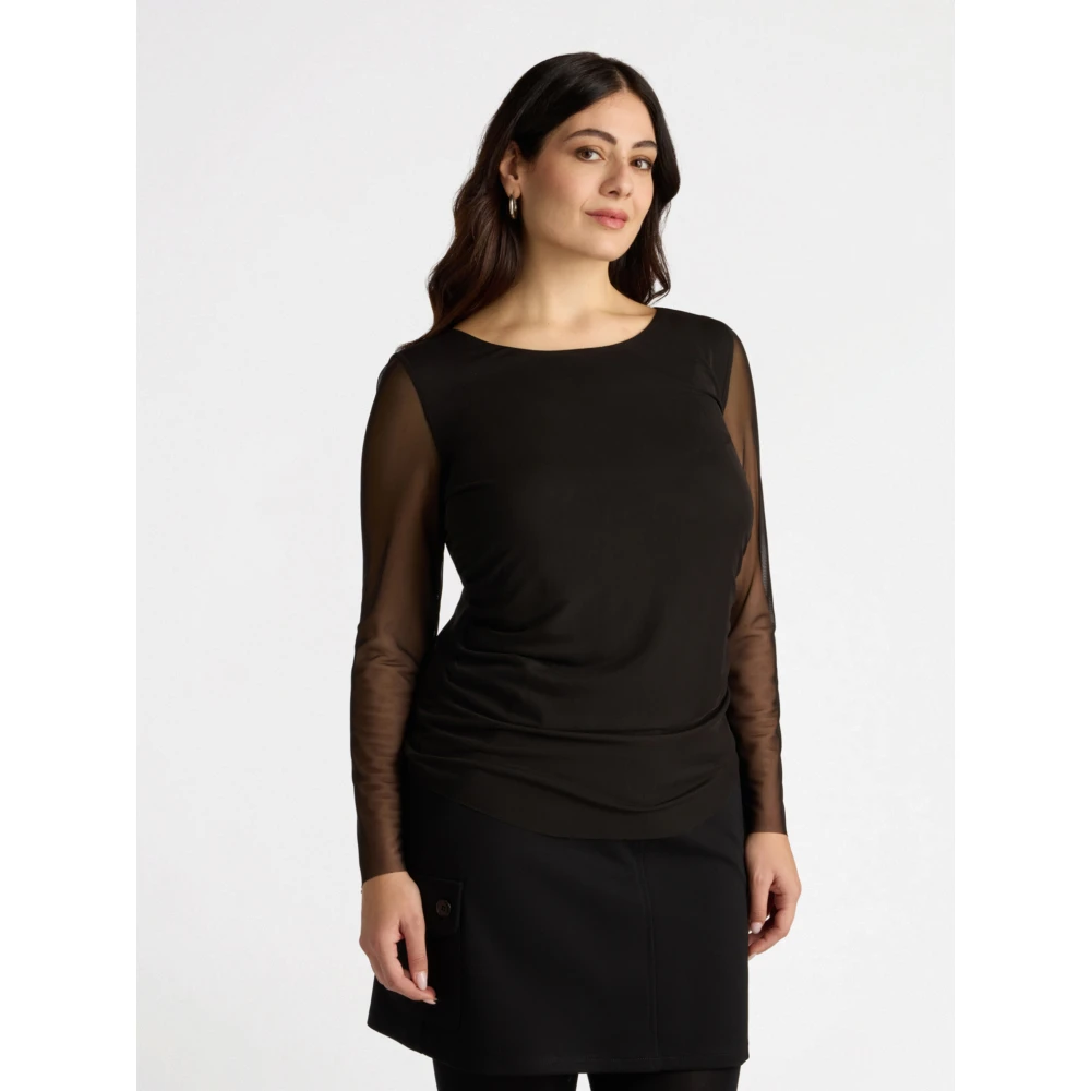 Fiorella Rubino T-shirt gemaakt van tule Black Dames