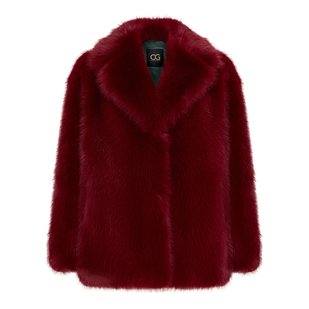 Cesare Gaspari Faux Fur & Shearling Jackets Red Dames