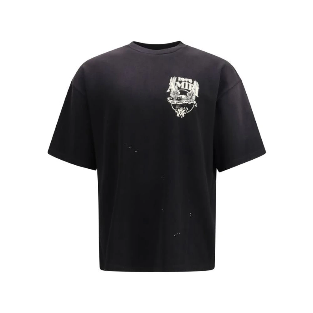 Amiri Men's Black The Eagle Oversized T-Shirt - T-Shirts - L - Tops