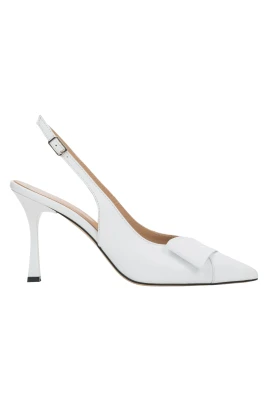 Slingbackpumps med stilettklack och spetsig tå