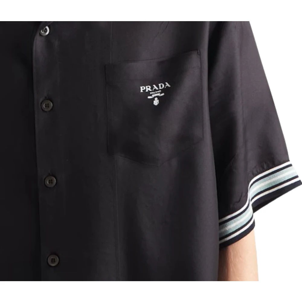 Prada Elegante Shirt in Trendy Stijl Black Heren