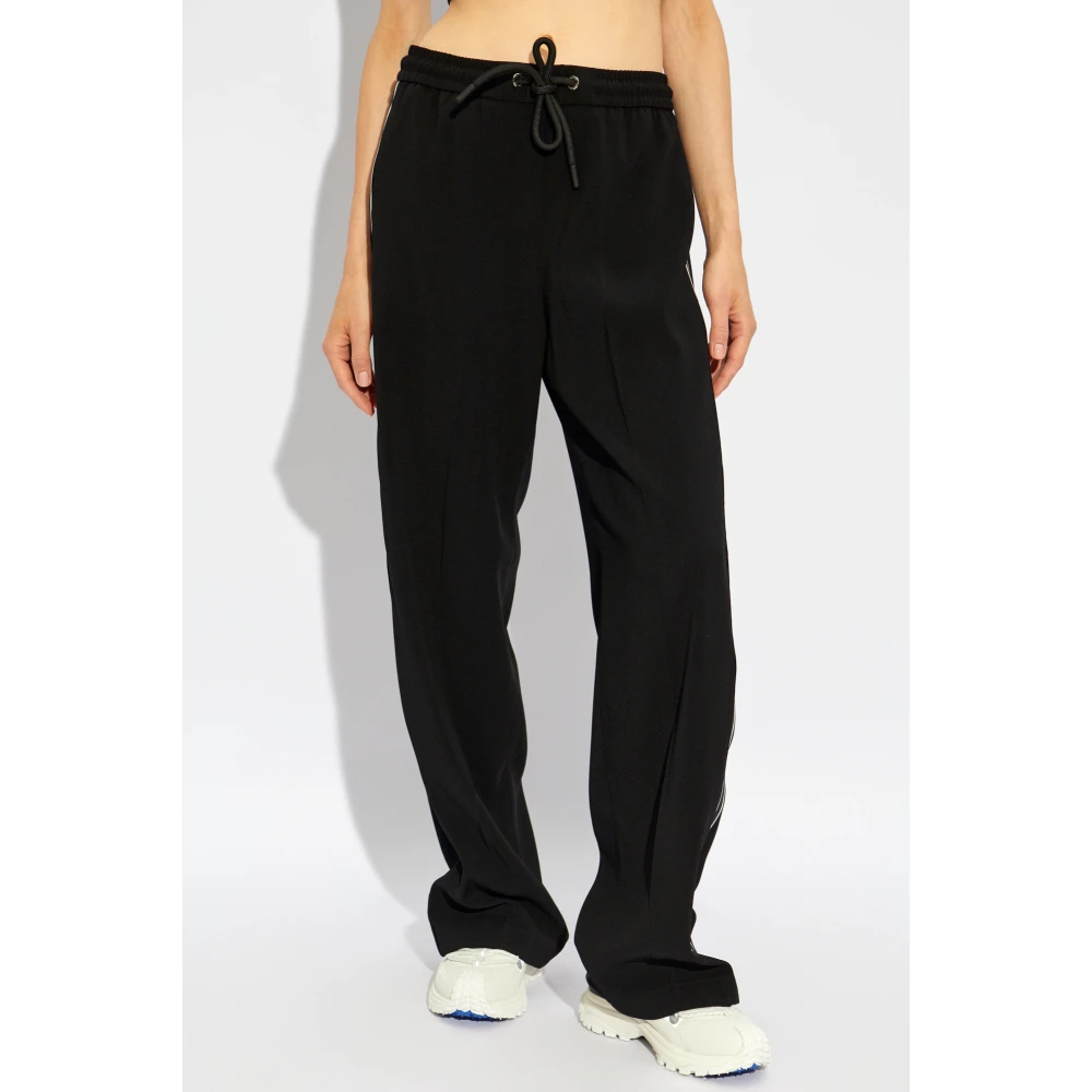 Moncler Broek met zijstrepen Black Dames
