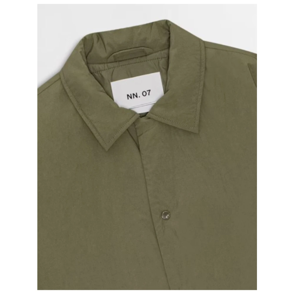 Nn07 Polyamide Jack met Lange Mouwen Green Heren