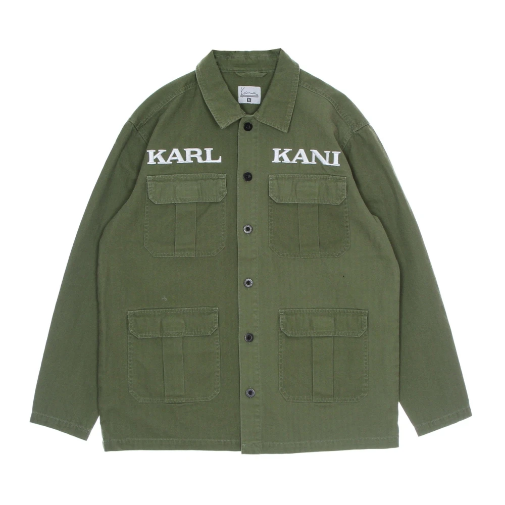 Karl Kani Retro Gewassen Utility Overhemdjasje Green Heren