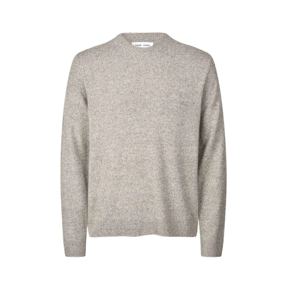 Samsøe Kasjmier Crew Neck Sweater Gray Heren